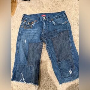 True Religion Blue Jean Shorts